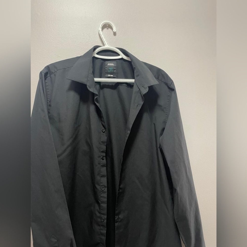 Men's 2 for 1 black long sleeves shirt size L